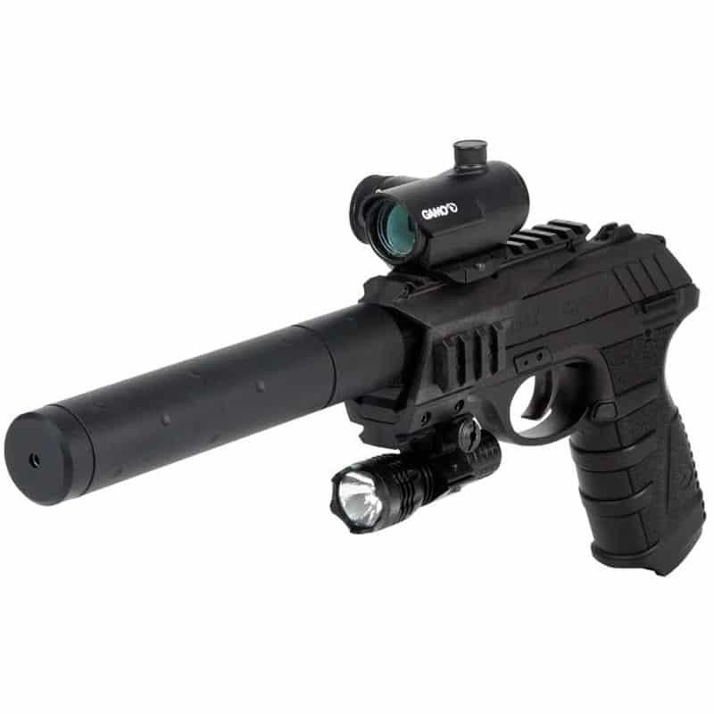 GAMO P25 TACTICAL CO2 PISTOL W/ RED DOT & TORCH - NeonSales South Africa