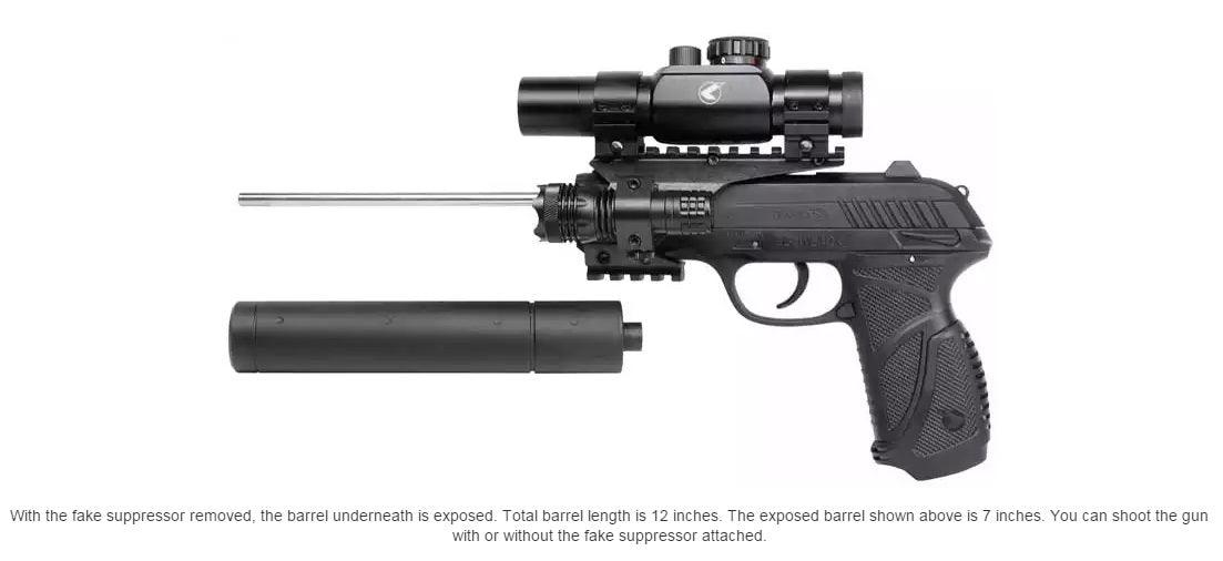 GAMO P25 TACTICAL CO2 PISTOL W/ RED DOT & TORCH - NeonSales South Africa