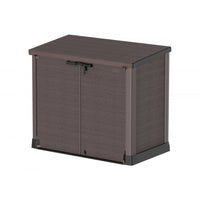Cosmoplast Cedargrain 1200L Flat Lid Storage Shed, Grey
