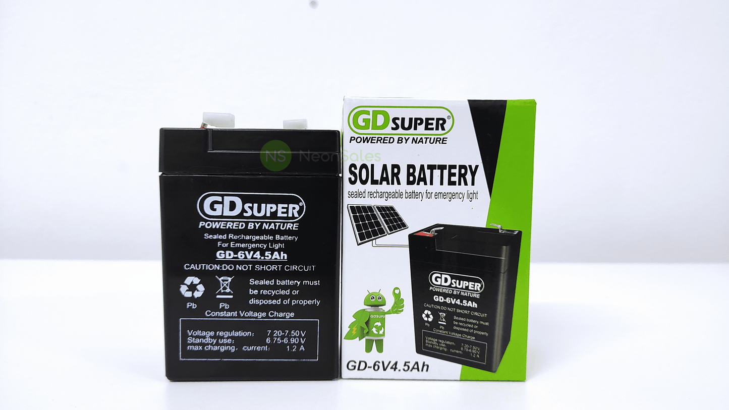 GD SUPER SLA BATTERY (6V / 4.5AH) - GD-6V4.5AH - NeonSales {{ shop.shopifyCountryName }}