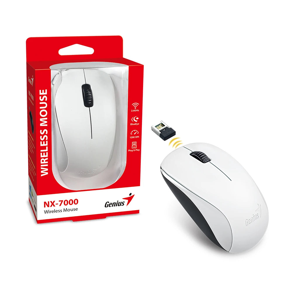Genius white wireless mouse