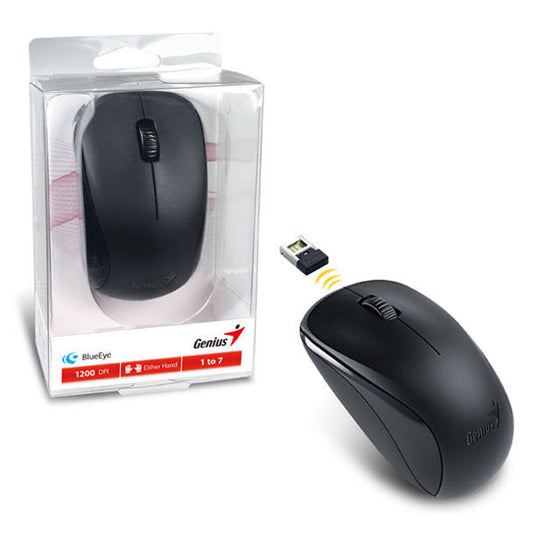 GENIUS NX-7005 BLACK wireless mouse with retail packaging and receiver