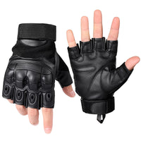 JY-195 black tactical half-finger gloves