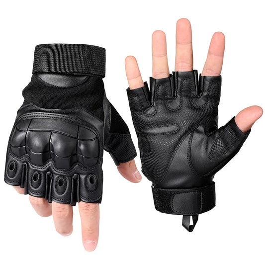 JY-195 black tactical half-finger gloves