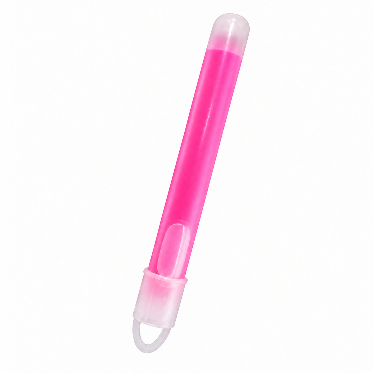 Pink 8cm glow stick angled view