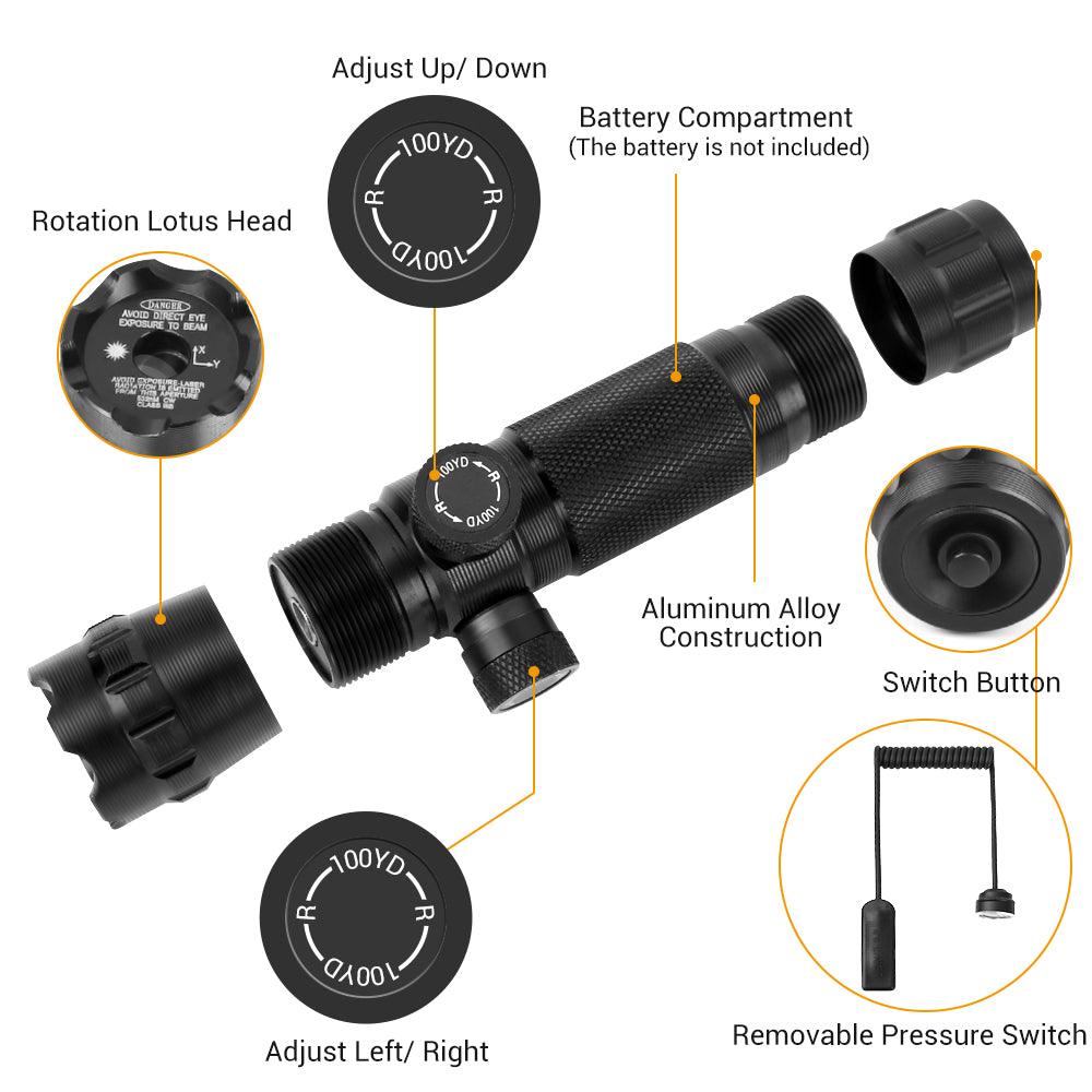 Laser Pointer Kit GREEN LASER POINTER KIT FOR RIFLE | NeonSales