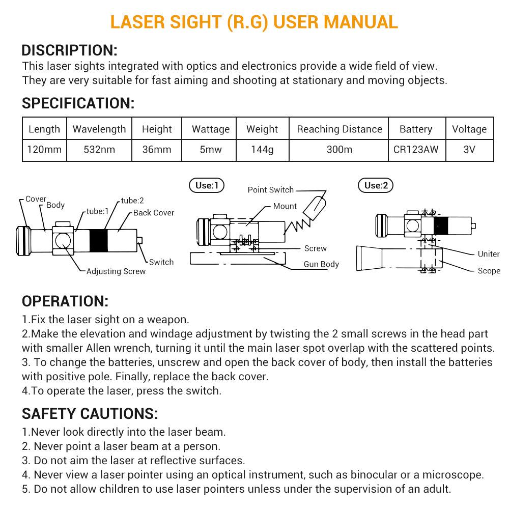 GREEN LASER POINTER KIT FOR RIFLE - NeonSales South Africa