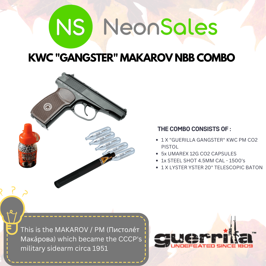 GUERILLA GANGSTER NBB CO2 PISTOL COMBO - NeonSales {{ shop.shopifyCountryName }}