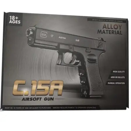 C15A GLOCK 17 - 6MM BB ALLOY AIRSOFT PISTOL - NeonSales {{ shop.shopifyCountryName }}