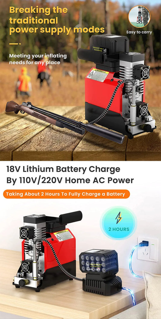 GX E-L2 18V/220V PCP COMPRESSOR WITH BATTERY - NeonSales {{ shop.shopifyCountryName }}