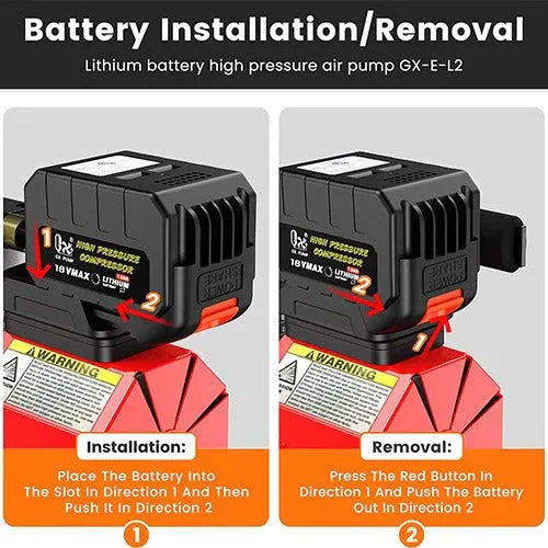 GX E-L2 18V/220V PCP COMPRESSOR WITH BATTERY - NeonSales {{ shop.shopifyCountryName }}