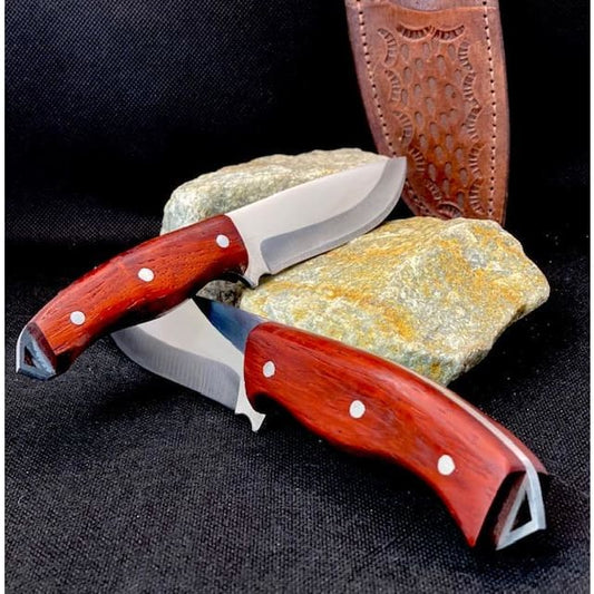 HANDMADE TURKISH KNIFE SET FATHER SON LEATHER