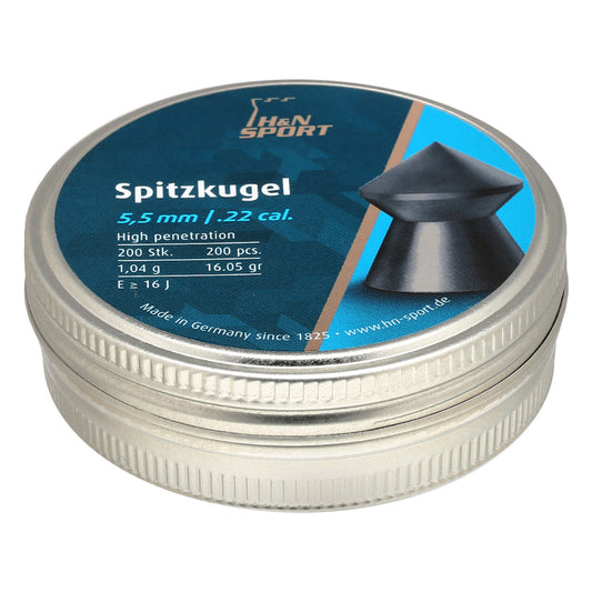 H&N 5.5MM SPITZKUGEL 16.05GR - 200's - NeonSales {{ shop.shopifyCountryName }}