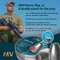 H&N SLUG HEAVY HP (34GR) .218 -150's - NeonSales {{ shop.shopifyCountryName }}