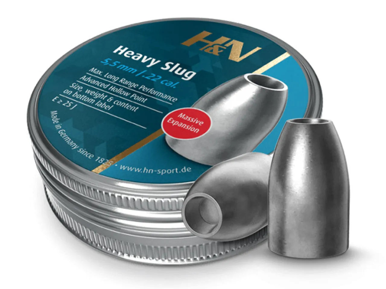 H&N SLUG HEAVY HP (34GR) .218 -150's - NeonSales {{ shop.shopifyCountryName }}