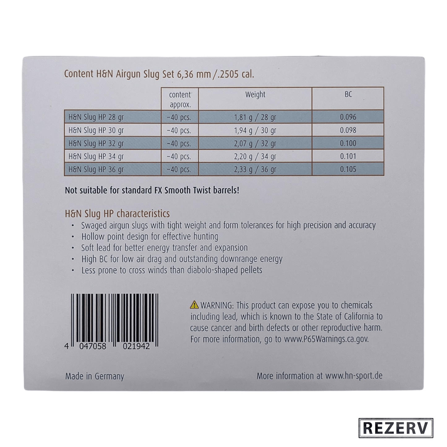 H&N SLUG HP SAMPLER PACK .249 (40's) - 5 VIALS - NeonSales {{ shop.shopifyCountryName }}