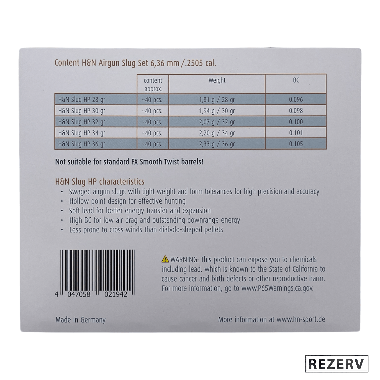 H&N SLUG HP SAMPLER PACK .249 (40's) - 5 VIALS - NeonSales {{ shop.shopifyCountryName }}
