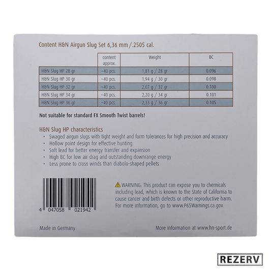H&N SLUG HP SAMPLER PACK .249 (40's) - 5 VIALS - NeonSales {{ shop.shopifyCountryName }}