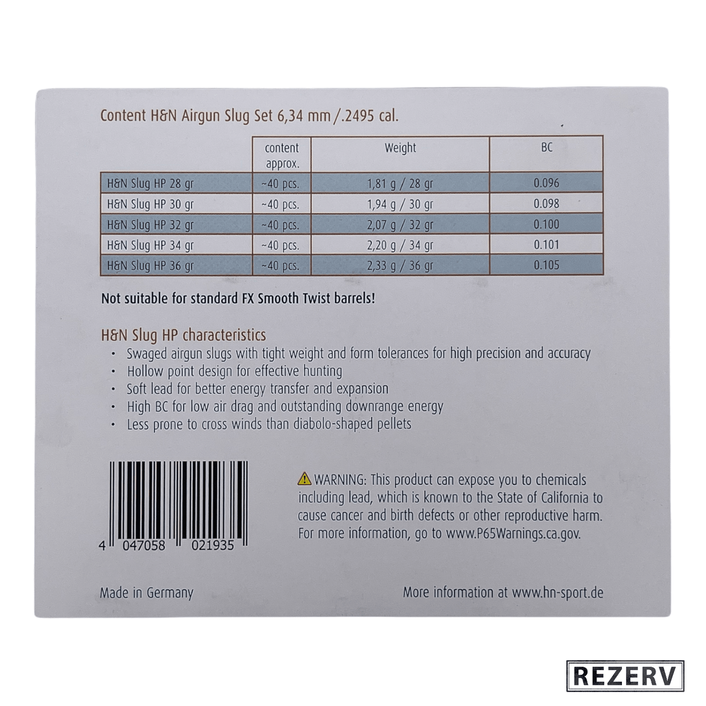 H&N SLUG HP SAMPLER PACK .249 (40's) - 5 VIALS - NeonSales {{ shop.shopifyCountryName }}