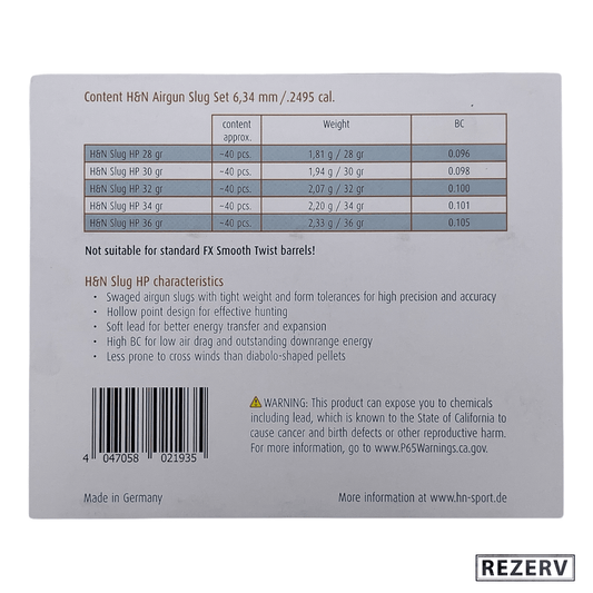 H&N SLUG HP SAMPLER PACK .249 (40's) - 5 VIALS - NeonSales {{ shop.shopifyCountryName }}