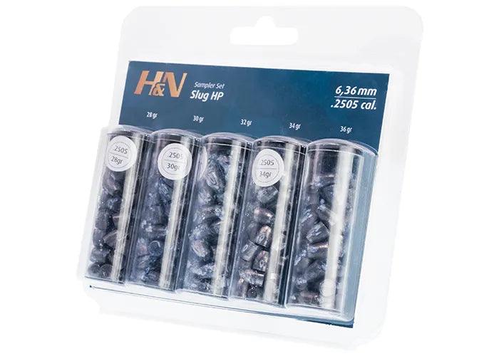 H&N SLUG HP SAMPLER PACK .250 (40's) - 5 VIALS - NeonSales {{ shop.shopifyCountryName }}