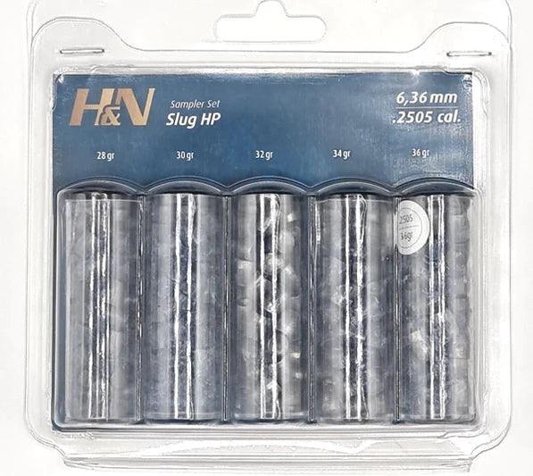 H&N SLUG HP SAMPLER PACK .250 (40's) - 5 VIALS - NeonSales {{ shop.shopifyCountryName }}
