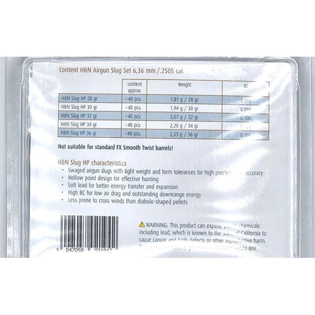 H&N SLUG HP SAMPLER PACK .250 (40's) - 5 VIALS - NeonSales {{ shop.shopifyCountryName }}