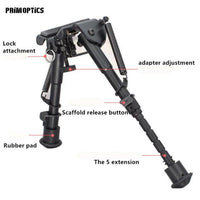 HARRIS MOUNTED BIPOD, 6 - 9" W/ PICATINNY ADAPTER - NeonSales {{ shop.shopifyCountryName }}