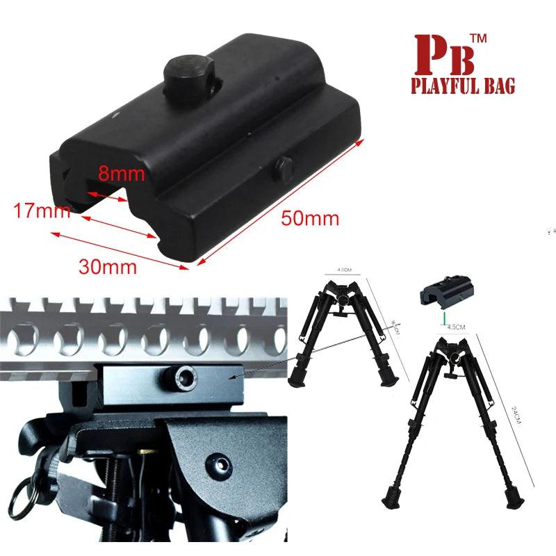 HARRIS MOUNTED BIPOD, 6 - 9" W/ PICATINNY ADAPTER - NeonSales {{ shop.shopifyCountryName }}