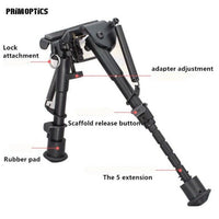 HARRIS MOUNTED BIPOD, 6 - 9" W/ PICATINNY ADAPTER - NeonSales {{ shop.shopifyCountryName }}