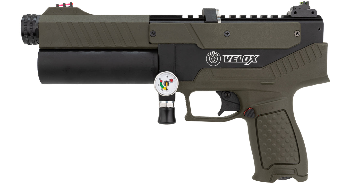 HATSAN VELOX SEMIAUTO PCP PISTOL O/DRAB - .22 - NeonSales {{ shop.shopifyCountryName }}