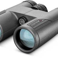 Hawke Frontier HD X 8x42 grey binoculars angled objective-lens view