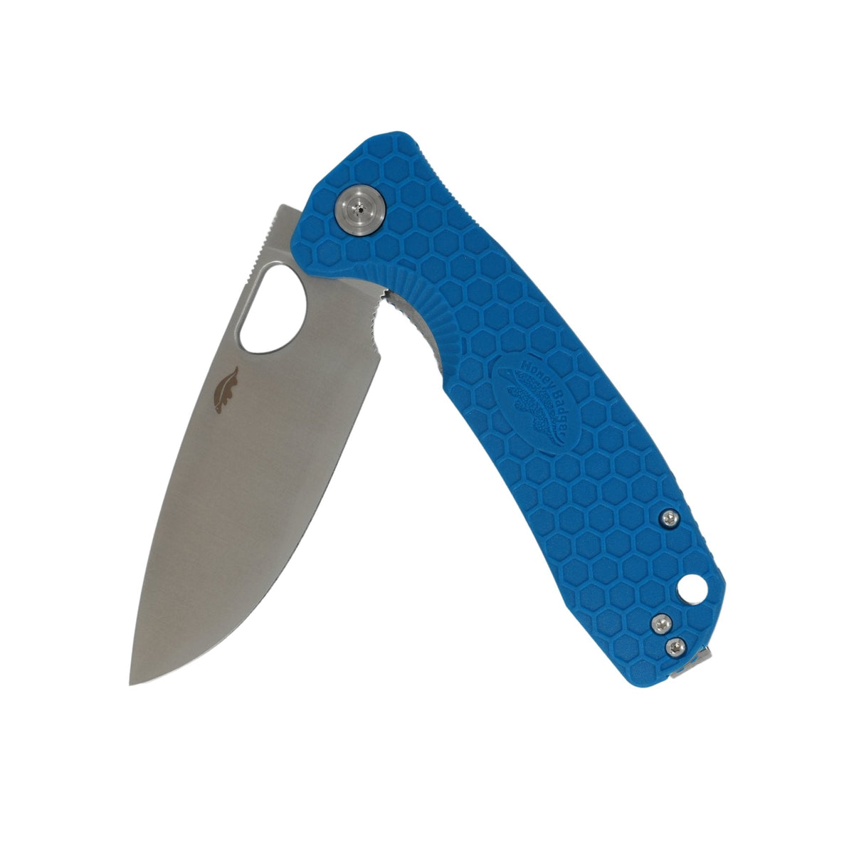 Honey Badger Small D2 drop point knife Blue