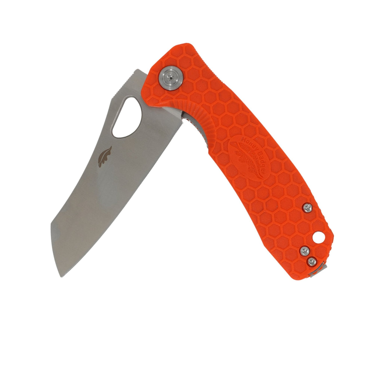 Honey Badger Medium D2 wharncleaver knife Orange