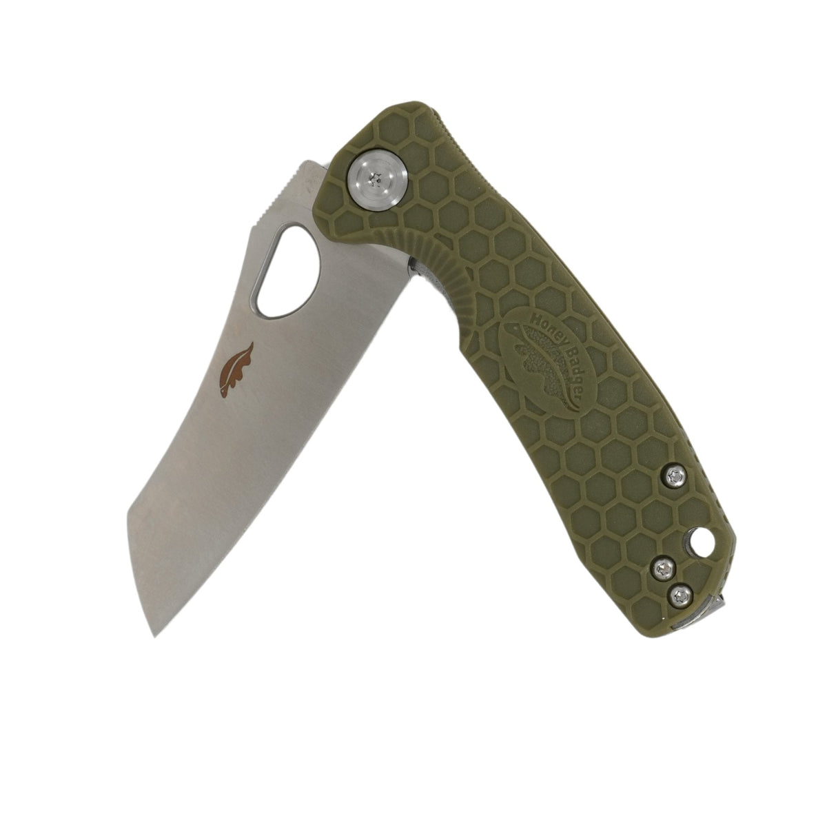 Honey Badger Small D2 wharncleaver knife Green