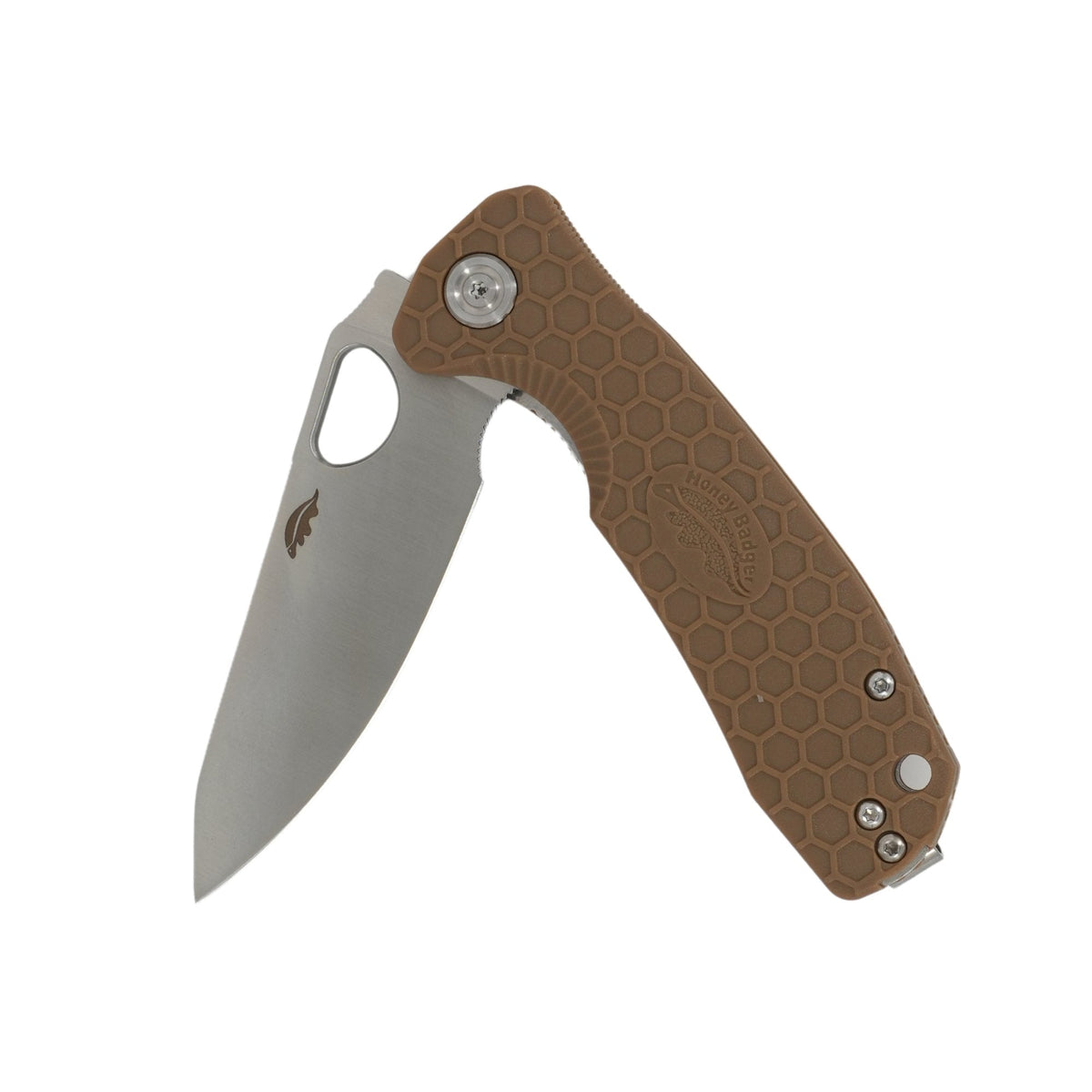 Honey Badger Medium D2 leaf knife Tan