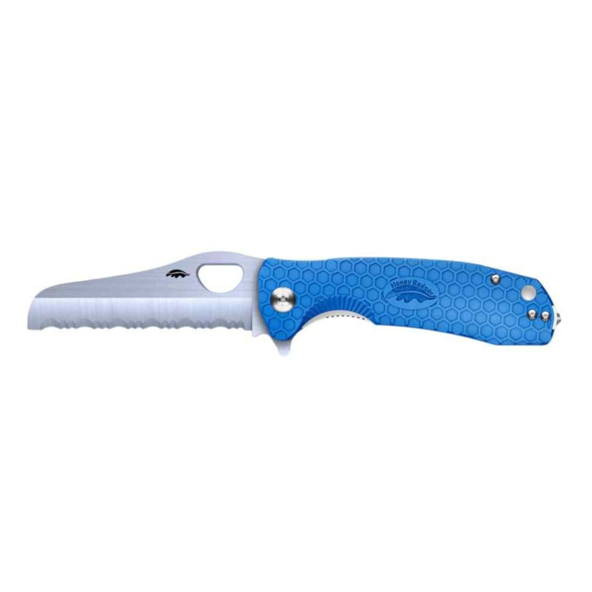 Honey Badger Large Rescue Knife with Glass Breaker Blue