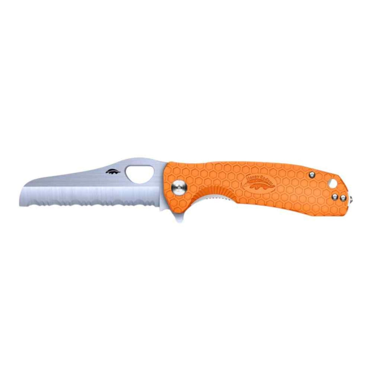 Honey Badger Large Rescue Knife with Glass Breaker Orange