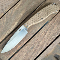Honey Badger Outfitter fixed blade knife Tan