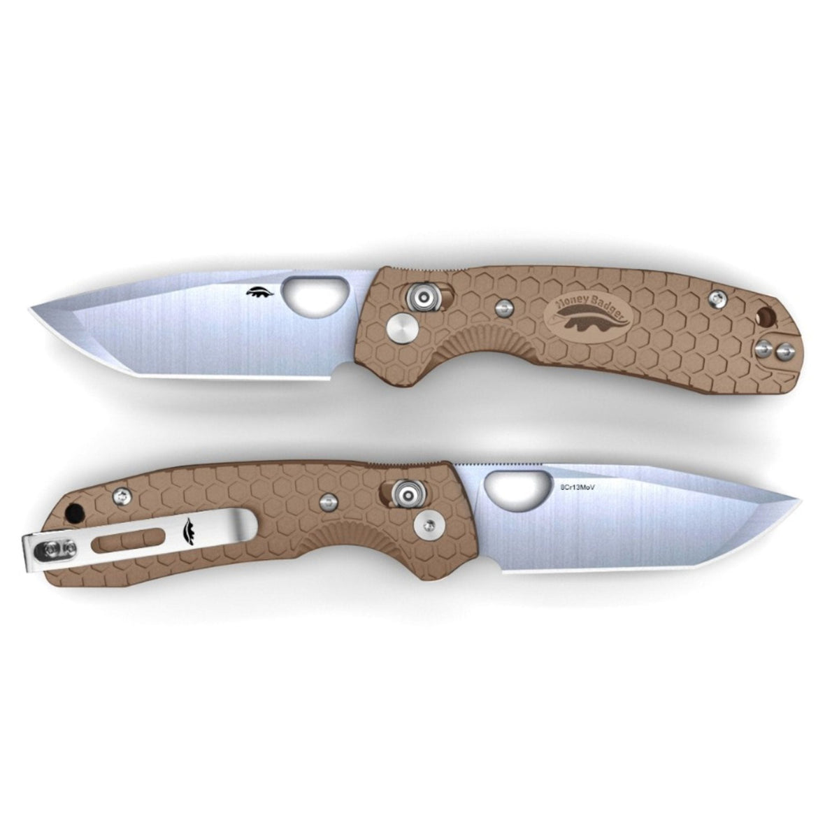 Honey Badger Medium/Large Cross-Bolt Tanto Tan