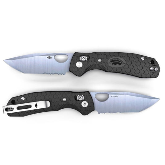 Honey Badger Medium/Large Cross-Bolt Tanto 50/50 Black