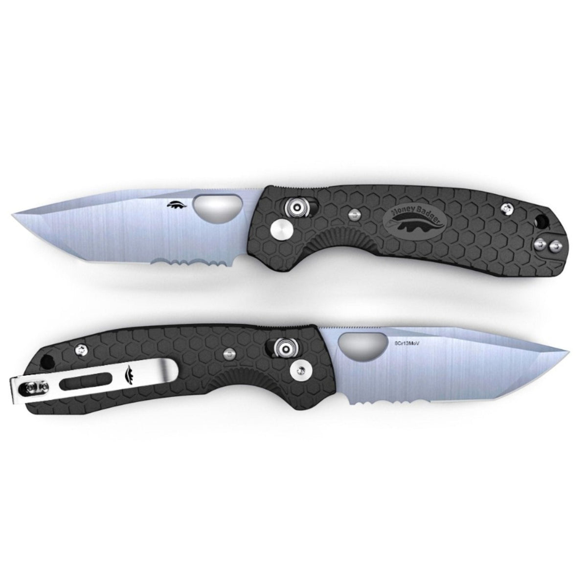 Honey Badger Medium/Large Cross-Bolt Tanto 50/50 Blue