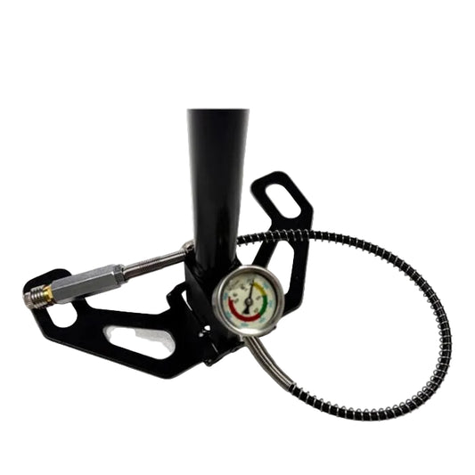 pump with pressure gauge on a white background
