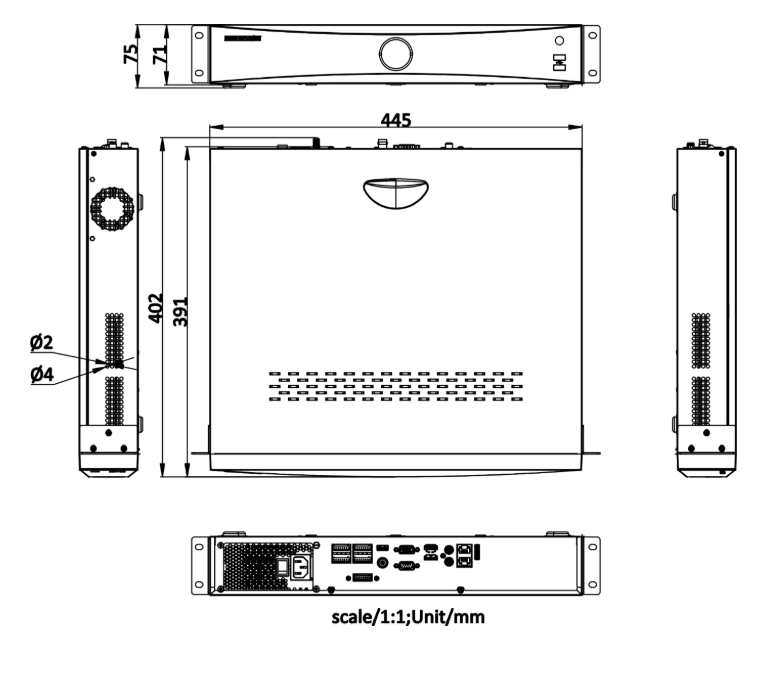 HIKVISION DS-7732NXI-I4/S NVR rear connection view