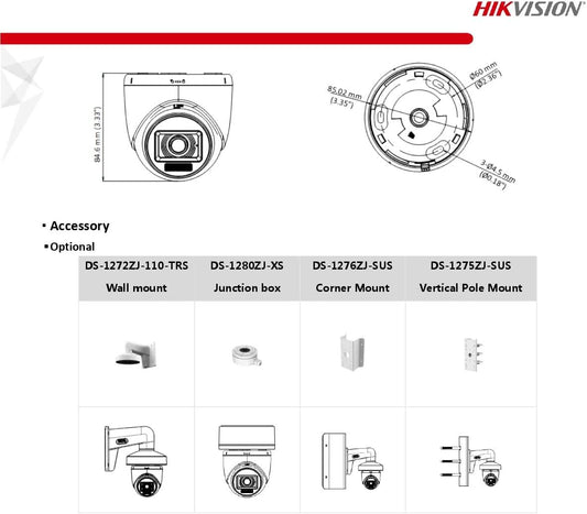 HIK DUAL LIGHT FIXED DOME DS-2CE76D0T-EXLPF 2.8MM - NeonSales {{ shop.shopifyCountryName }}