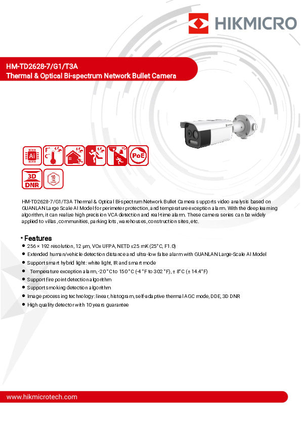 HIKMICRO HM-TD2628-7/G1/T3A official datasheet overview