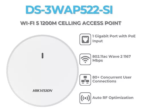 HIKVISION 1200M DUAL- BAND CEILING ACCESS POINT - NeonSales {{ shop.shopifyCountryName }}