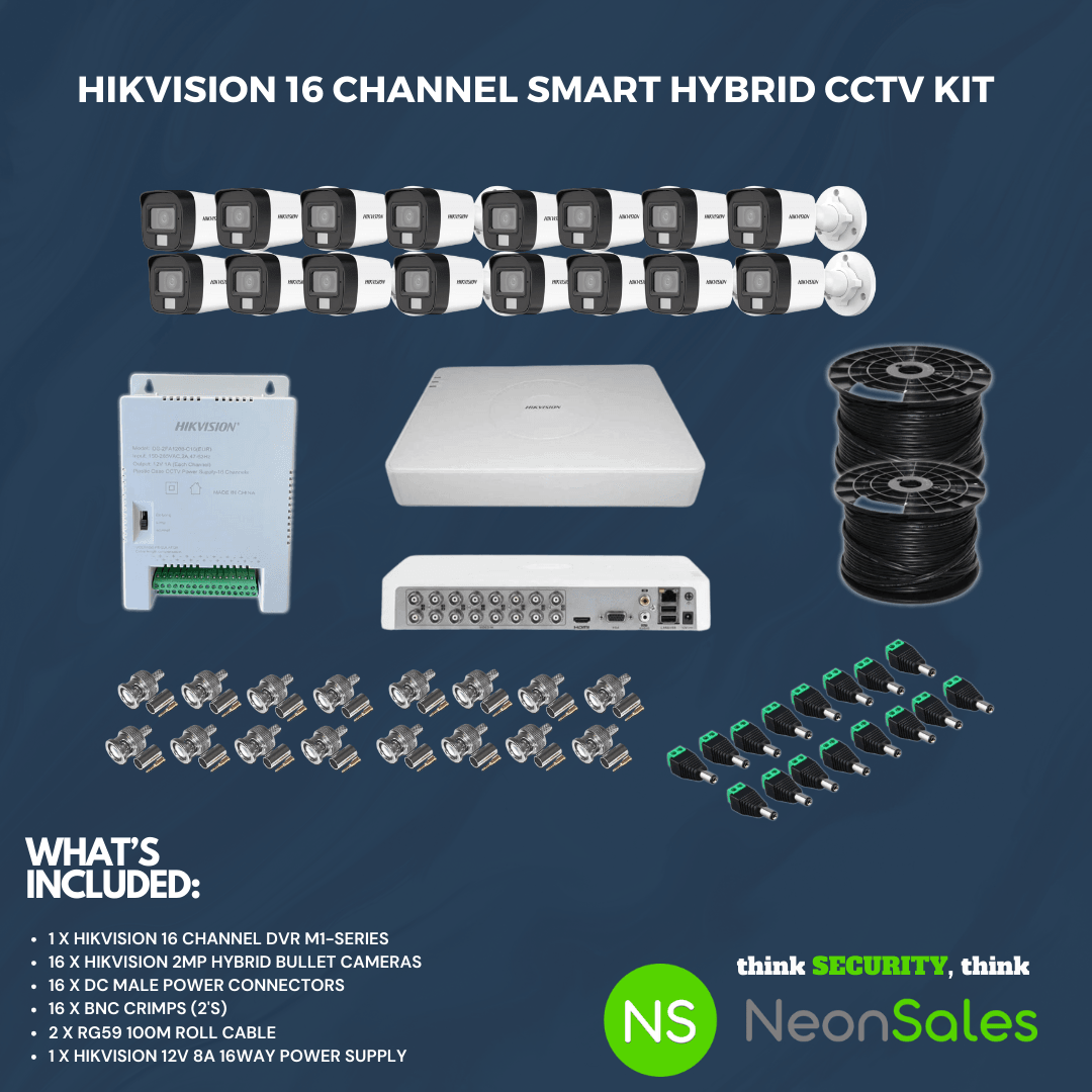 HIKVISION 16CH HYBRID CCTV KIT - NeonSales South Africa