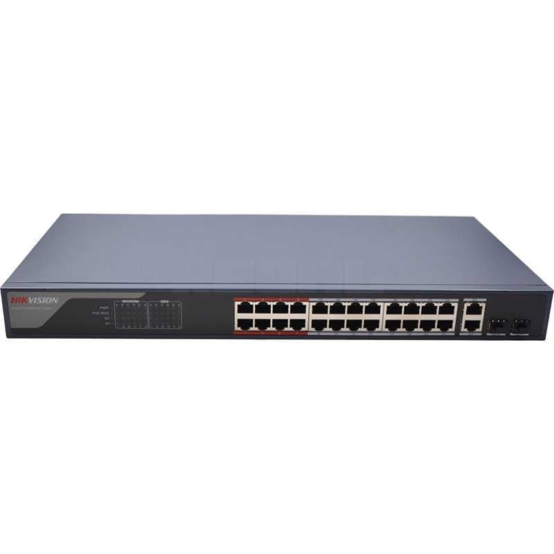 HIKVISION 24 PORT 10-100 P DS-3E1326P-EI(O-STD)(B) - NeonSales {{ shop.shopifyCountryName }}