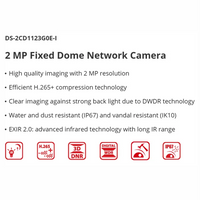 HIKVISION 2MP IP DOME 2.8MM DS-2CD1123G0E-I - NeonSales {{ shop.shopifyCountryName }}